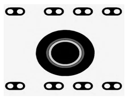 Figure 10 Sintered concentric circles