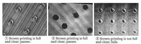 Figure 8 Screen printed copper paste result