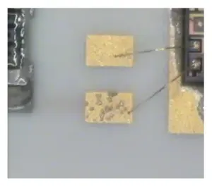 Figure 1 Soldering the bonding area Figure 1 Soldering the bonding area